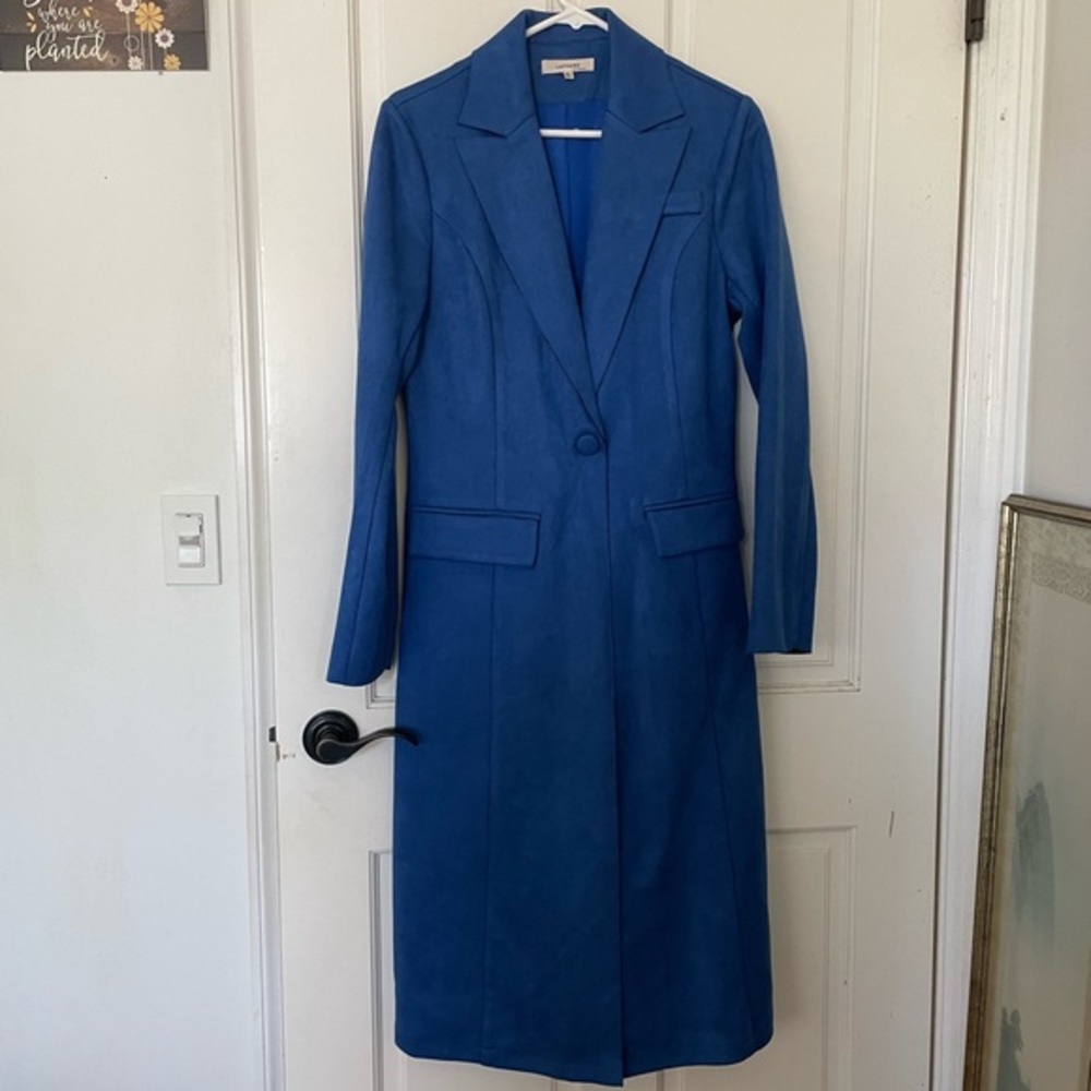 Elegant Blue Trench Coat